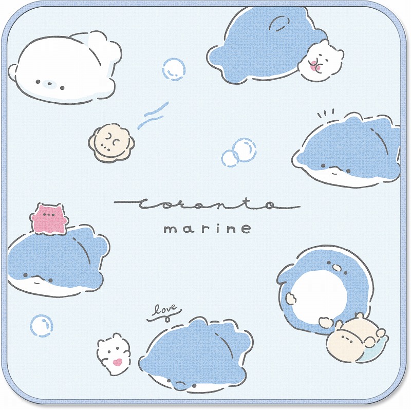 ■Q-LiA■■2024AW　新作■　ミニタオル　ころんとマリン/すいすい