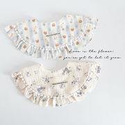 2024冬新作 INS 涎掛け ベビー用品 ベビー涎掛け リバーシブル 食事用エプロン0-3歳 綿製 ぼうすい