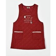 【即納】中綿キルトエプロン　レディースエプロン 保育士 介護士