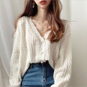 ニット レディース セーター 長袖ニットセーター　おしゃれ 無地