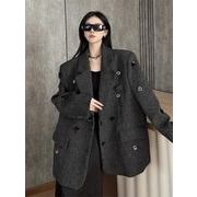 トップス アウター ジャケット コート ブレザー ビーズ ヘリンボーン レディース