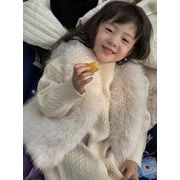 ★2024秋冬子供服★おしゃれ 暖かい もこもこ チョッキ 韓国風子供服 コート 防寒 温かい 全2色