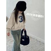 ★2024秋冬子供服★カジュアル系 ゆったり トレーナー 韓国風子供服 トップス 防寒 温かい 男女兼用