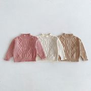 全3色[80-130cm]  女の子 ハイネック ニットトップス セーター 女の子男の子 秋冬 キッズ 子供服