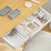 収納 デスク下収納 ホワイト Sサイズ 引き出し 後付け 収納ボックス 工具不要