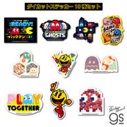 【10種セット】 PAC-MAN ダイカットステッカー パックマン ゲーム レトロ キャラクター グッズ PACSET01