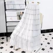 ★全8色★　フレンチロングスカート　Aライン　ハイウェスト　韓国ファッション