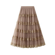 ★全5色★　フレンチロングスカート　Aライン　ハイウェスト　韓国ファッション