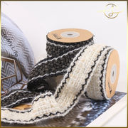 レース風 モノクロリボンテープ プレゼント キスマーク ラッピング プレゼント ギフト 布小物 服飾