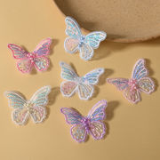 デコパーツ  生地 パッチ 刺繍アップリケDIY ヘアアクセサリーバッグ装飾 貼り付けパーツ