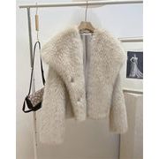 キレイめもカジュアルもOK 激安セール  毛皮コートに似せる 襟を正す レディース 上品映え あったか