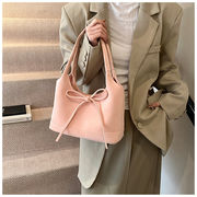 リボンハンドバッグ　韓国ファッション　デザイン　通勤　肩掛け