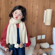 キッズ 子供 マフラー ニット 毛糸 防寒 襟巻き 冬季