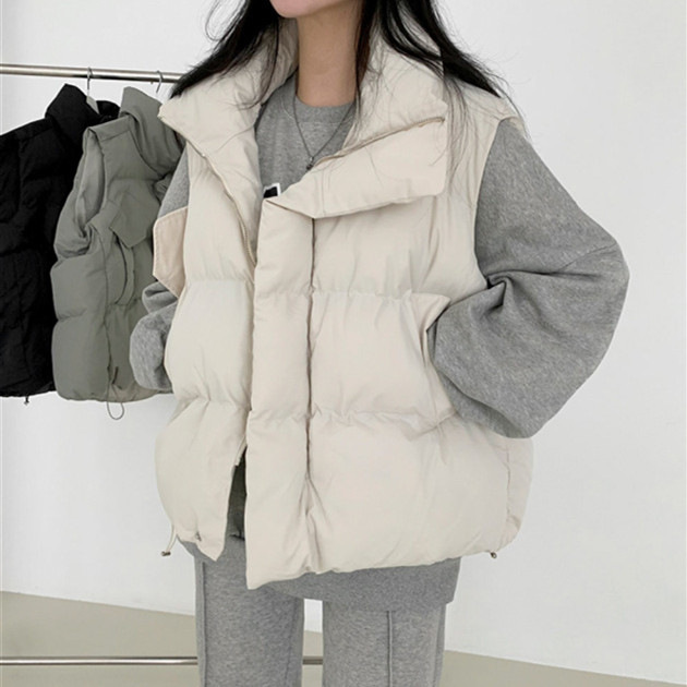 ベスト 中綿ベスト レディース アウター トップス 着痩せ ポケット付き 防寒対策 保温 大きいサイズ