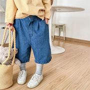 2025春夏子供服 カジュアル系 ゆったり デニムパンツ 韓国風子供服 ボトムス ジーンズ 男女兼用 [80~130cm]