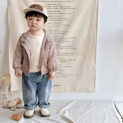 ★BaBy★　73~100cm　ベビーレオパートジャケット＋デニムパンツ＋T　セットアップ　韓国ベビー服