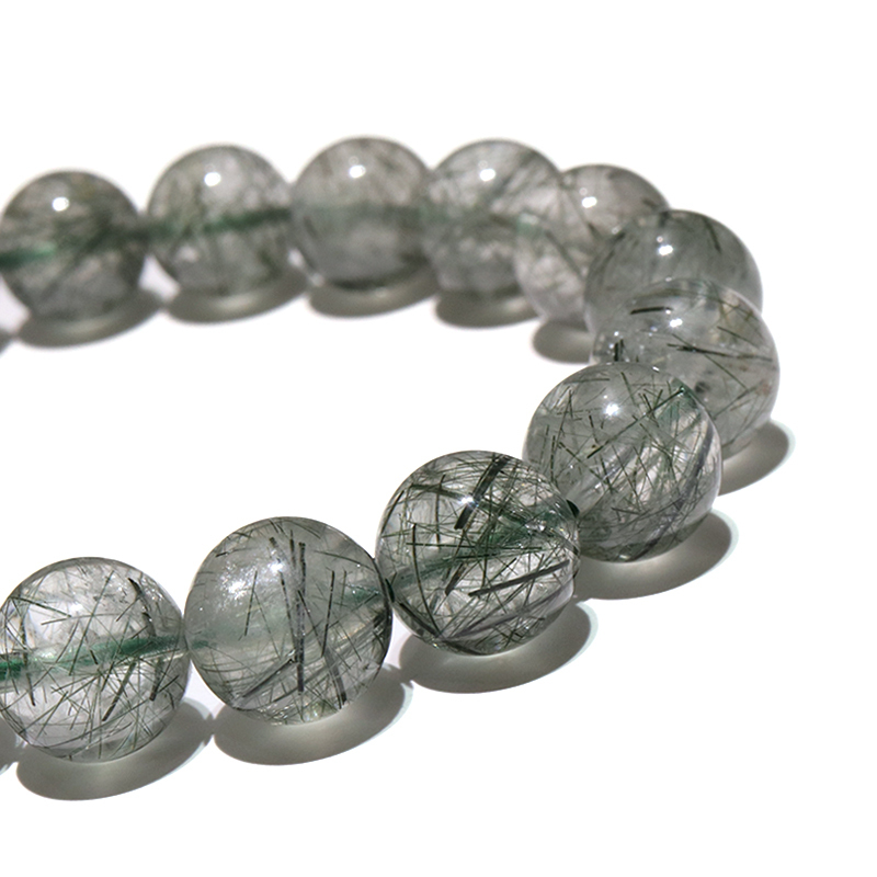ブレス グリーンルチル(アクチノライト)<ブラジル産> 丸 約10mm