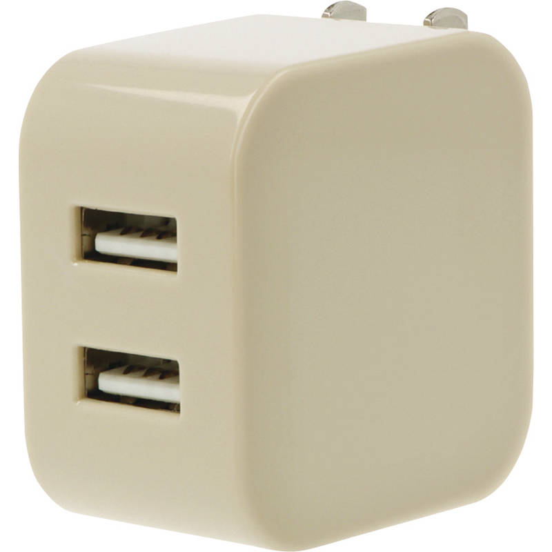 2ポート USBアダプター（3.4A） 0046-03 グレージュ