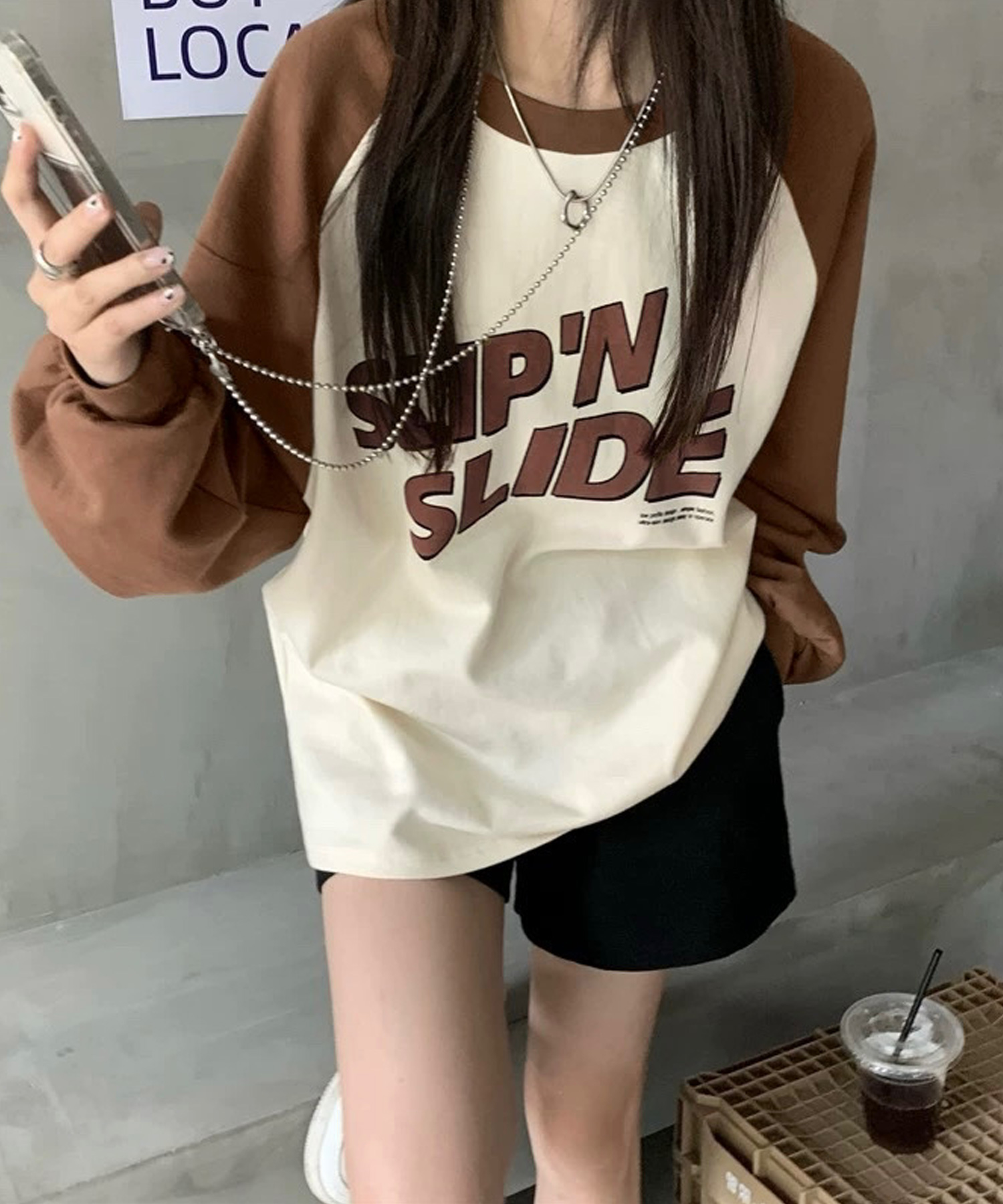 MRU tシャツ 2024AW 古着風 アメリカンヴィンテージ バック
