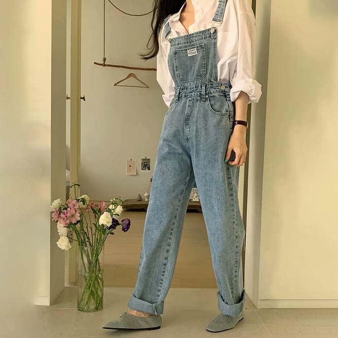 2024春新作】韓国風レディース服 春 オシャレ デニム サロペット