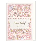 【グリーティングカード】出産グリーティングカード ピンク