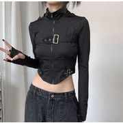 トップス レディース  Tシャツ 長袖 ショート スリム