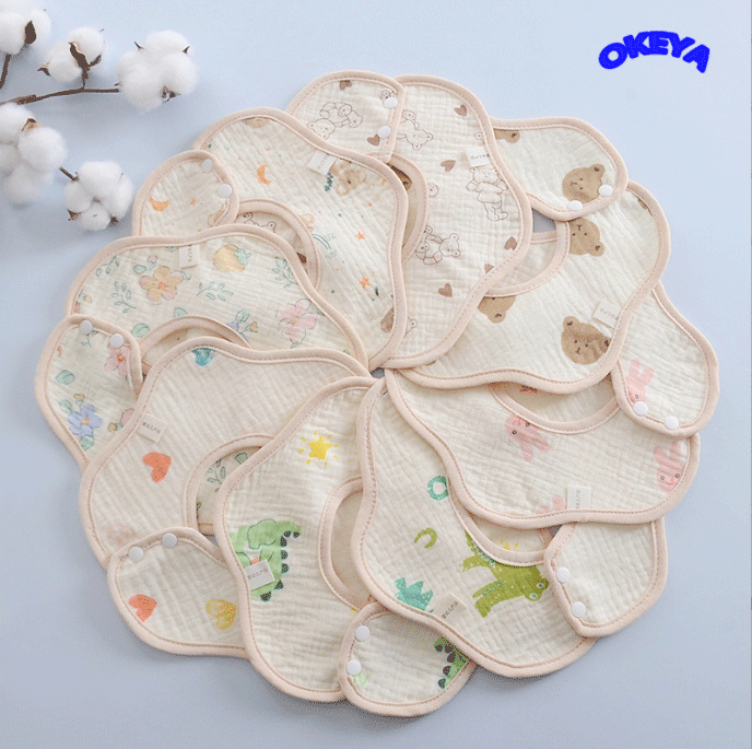 よだれかけ　ベビー用　ビブ　食事用 スタイ　ins大人気　ベビー　ハンカチ　赤ちゃん　コットン　防水