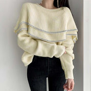 フリル ニットトップス レディース