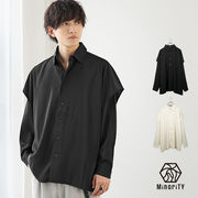 【長袖シャツ】フェイクレイヤード 長袖 レギュラーカラーシャツ／MinoriTY