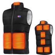 電熱ベスト 【前後9箇所発熱 】加熱 USB給電 前後独立 3段階温度調整ヒーターベスト 男女兼用