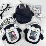 韓国  kpop トレカケース  ペンギンキーホルダー 透明窓あり トレカホルダー   トレカ展示  ペンギン雑貨