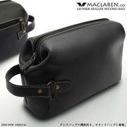 【MACLAREN.co】エンボス加工牛革ダレスセカンドバッグ　AN-1002　軽量ソフトレザーポーチ