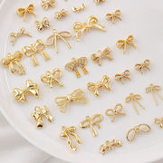 ハンドメイドパーツ リボン ビーズ アクセサリーパーツ DIY材料 メタルパーツ 金 ハンドクラフト 金具 蝶