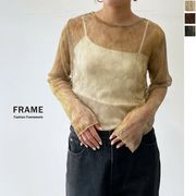 【2025新作】シアーラメニュアンス柄クルーネックプルオーバー