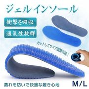 ジェル インソール 衝撃吸収 通気性 蒸れ防止 ハニカム構造 快適 足 立ち仕事 抗菌防臭 負荷 サイズ調整