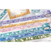 BGMマスキングテープ箔押し 花物語 ６種【2024_9_17発売】