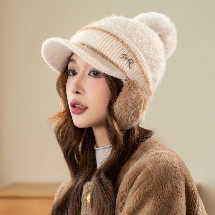 ゴルフ帽子 秋 冬 キャップ 裏起毛 耳あて 耳保護 レディース もこもこ