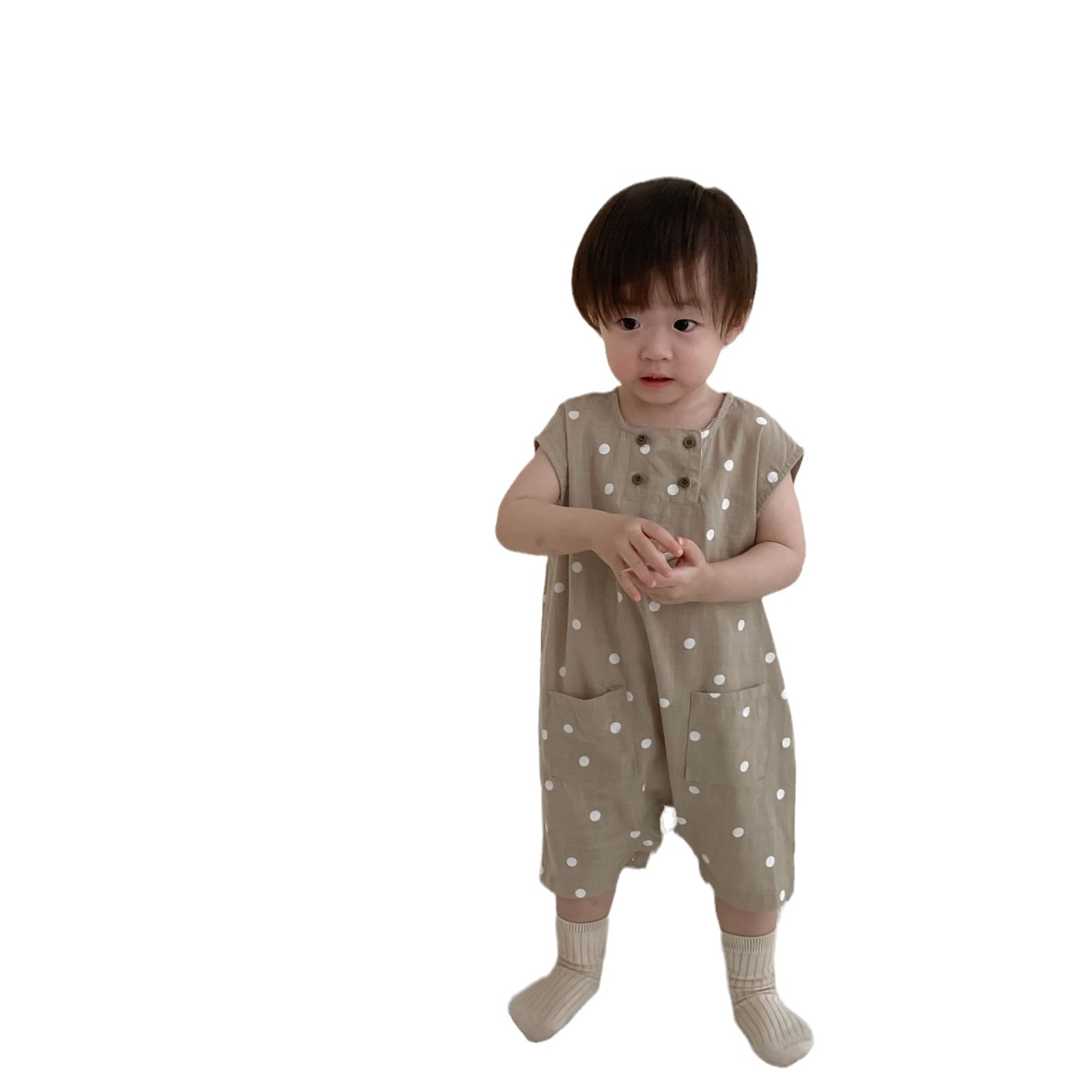 ☆2025年☆キッズ用アパレル☆ロンパース☆2色☆66cm～100cm