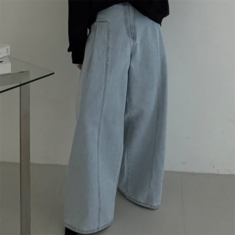 2025年INS春新作　韓国風 気質 人気　  カジュアル  おしゃれ　ロング デニムパンツ