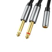 メーカー卸売り3.5回転ダブル6.5オーディオライン一分二接続線ダブルチャンネル公対公6.35mmア