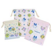 【巾着袋】たまごっち 3P巾着 きんちゃくポーチ3枚セット PK