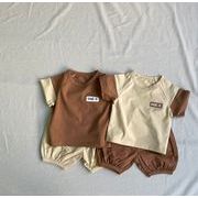 2025春夏新作 韓国風子供服  サペタ ショウイ 子供服 Tシャツ  +ショートパンツ2点セット