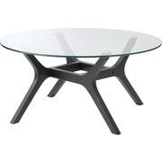 ラウンドガラステーブル/　リビング　テーブル　ガラス　おしゃれ　インテリア