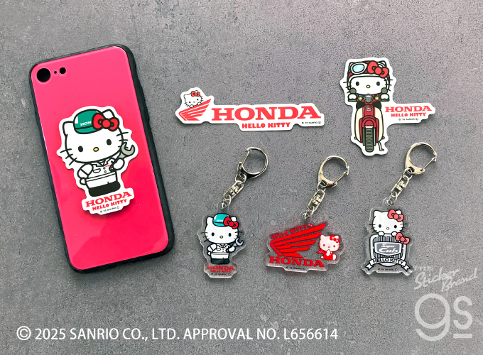 HONDA×ハローキティ ダイカットステッカー バイク サンリオ 車 sanrio