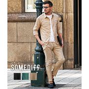 【2025年春の新作】楊柳 リゾート 長袖or7分袖シャツ+スキニーパンツ 2点セットアップ／SOMEDIFF
