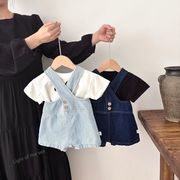 2025新作韓国子供服 ベビー服  キッズ 男女兼用 サロペット 2色  73cm-100cm