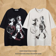 メンズ ラウンドネック 半袖Tシャツ 男女兼用 ストリート系 トップス 春夏 2025新作★全3色