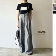 【2025新作】クレープタックワイドサロペット