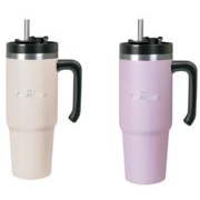 【 アクアベース 真空 断熱 タンブラー 900ml 】 保温 保冷 コップ  ステンレス 水筒 ストロー 蓋付き