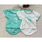 【2点セット】2025春夏新作 子供服  ベビー服  アパレル    半袖  tシャツ +ショットパンツ  男女兼用